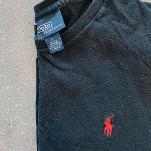 Polo Red Logo Black T